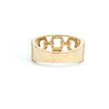 Contemporary Diamond Fashion Bands & Rings 14K Yellow Gold Open Link Diamond Accented 8.5mm Fashion Band, 0.55 Carats