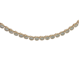 Elegant Diamond Necklaces 18K Yellow Gold Bezel Set 4.80 Carats Diamond Tennis Necklace - 17 Inch