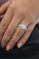 Classic & Stunning Diamond Ring Guards  14K White Gold 0.85 Carats Diamond Engagement Ring Guard