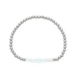 Elegant & Eye Catching Sterling Silver Blue Topaz Bead Bracelet, Length 6 Inch
