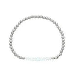 Elegant & Eye Catching Sterling Silver Blue Topaz Bead Bracelet, Length 6 Inch