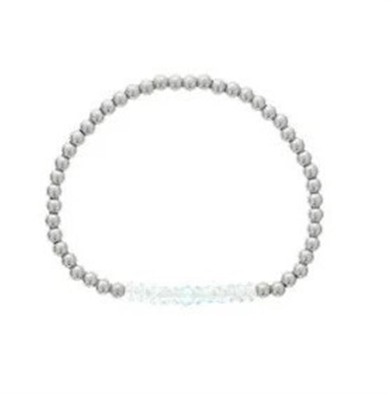 Elegant & Eye Catching Sterling Silver Blue Topaz Bead Bracelet, Length 6 Inch
