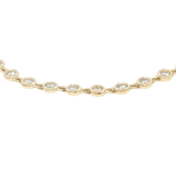 Sophisticated & Timeless Diamond Bracelets 14K Yellow Gold Bezel Set 1.0 Carats Diamond Tennis Link Bracelet - 7 Inch