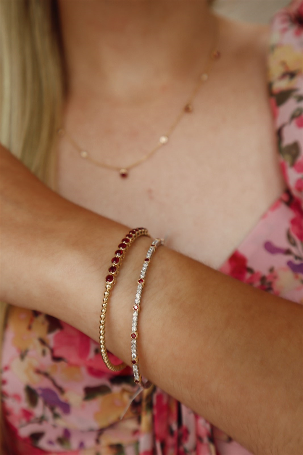 Ruby bangle bracelet hot sale