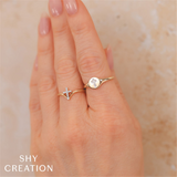 Elegant & Trendy 14K Yellow Gold 0.02 Carats Diamond Fashion Ring