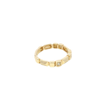 Elegant & Trendy 14K Yellow Gold 0.13 Carats Diamond Geometric Ring