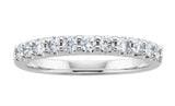 Elegant Diamond Bands 14K White Gold Anniversary 0.53 Carats Diamond Anniversary Band