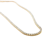 Elegant Diamond Necklaces 14K Yellow Gold 8.569 Carats Diamond Tennis Necklace - 16 Inch
