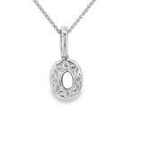 Elegant Diamond Necklaces & Pendants 18K White Gold 0.32 Carats Diamond Halo Semi Mount Pendant