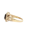 Bold & Elegant 14K Gold Yellow Antique Cushion Red Spinel Fashion Ring - Spinel 2.45 Carats & Diamond 0.24 Carats