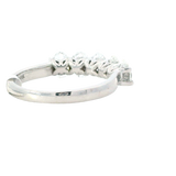 Elegant Diamond Bands 18K White Gold Oval Cut 1.58 Carats Diamond Band