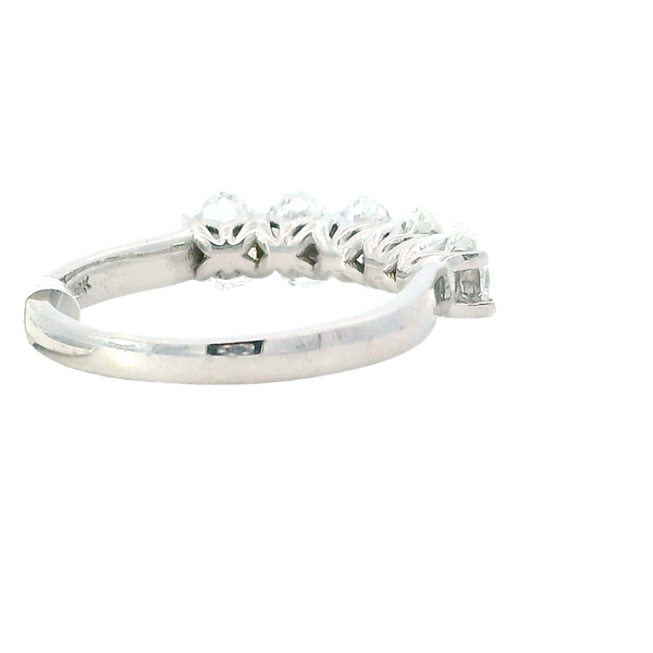 Elegant Diamond Bands 18K White Gold Oval Cut 1.58 Carats Diamond Band