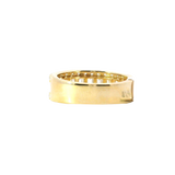 Elegant Diamond Bands 18K Yellow Gold 1.23 Carat Baguette & Round Diamond Band