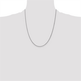 Elegant & Durable Designs 14K Gold White 1.2mm Wheat Chain, 22 Inch