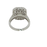 Elegant & Trendy 18K White Gold 2.67 Carats Diamond Cluster Halo Ring