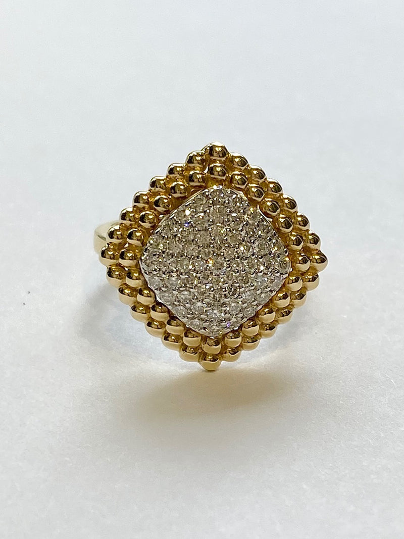 Two-Toned 14 Karat Gold 0.65 Carats Diamond Ring