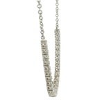 Elegant Diamond Necklaces 18K White Gold 1.30 Carats Diamond Flexible Bar Necklace - 18 Inch