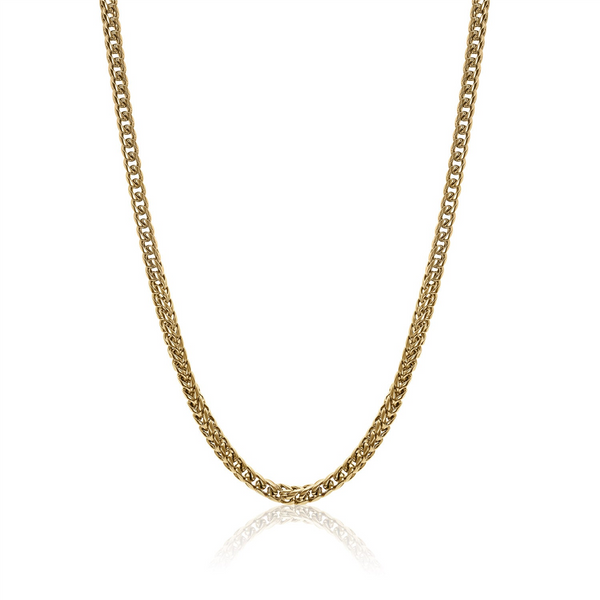 Yellow Stainless Steel Franco Chain - 22 Inch