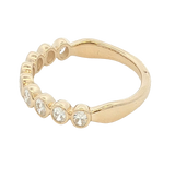 Elegant Diamond Bands 14K Yellow Gold Oval Cut 0.60 Carats Diamond Stackable Band