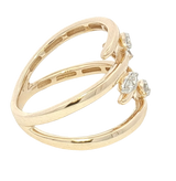 Elegant & Trendy 14K Yellow Gold 0.20 Carats Diamond Split Band Ring