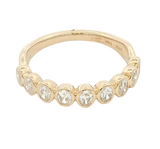 Elegant Diamond Bands 14K Yellow Gold Oval Cut 0.60 Carats Diamond Stackable Band