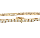 Sophisticated & Timeless Diamond Bracelets 14K Yellow Gold 6.97 Carats Lab Grown Diamond Tennis Bracelet - 7 Inch
