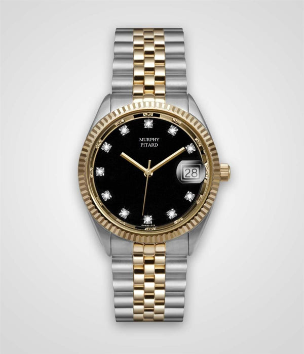Murphy Pitard Signature Diamond & Two-Toned Stainless Steel Watch - Case Size 35.5 MM