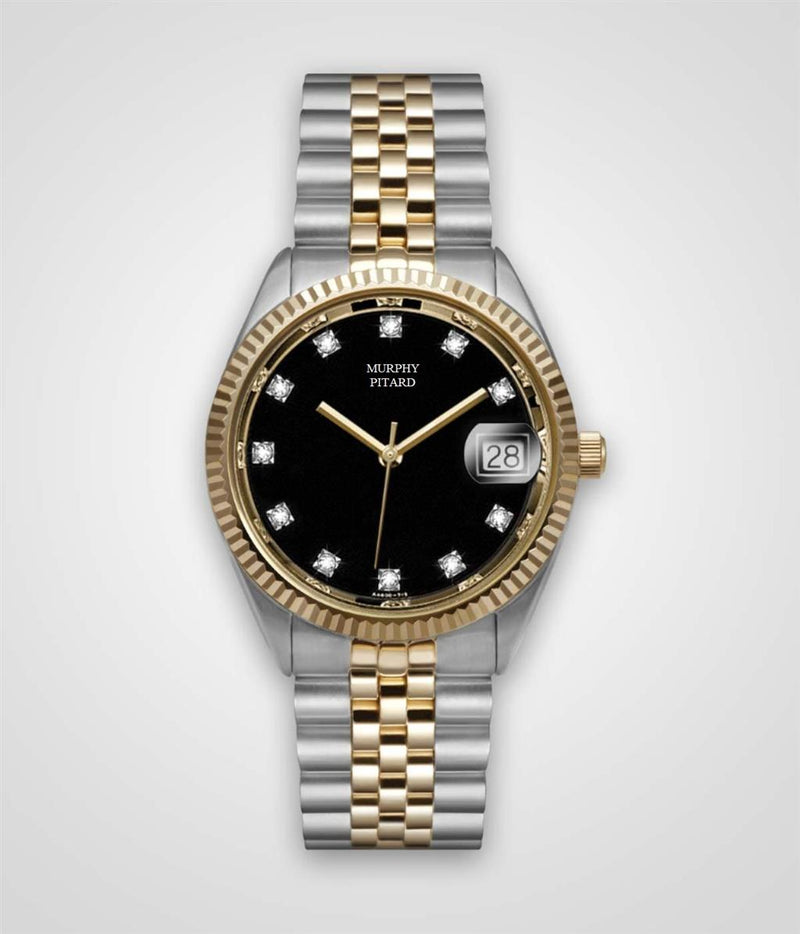 Murphy Pitard Signature Diamond & Two-Toned Stainless Steel Watch - Case Size 35.5 MM