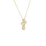 Elegant Diamond Necklaces & Pendants 14K Yellow Gold 0.97 Carats Diamond Cross Pendant