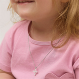 Elegant Pearl Necklaces & Pendants Sterling Silver & Simulated Pearl Cross Necklace - 17.5  Inch