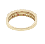 Bold & Elegant 14K Yellow Gold 0.50 Carats Ruby & 0.37 Carats Diamond Ring