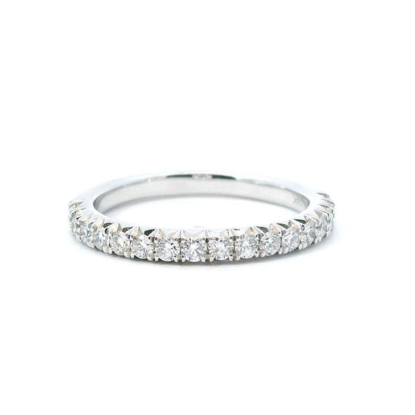 Elegant Diamond Bands 14K Gold White Anniversary 0.43 Carats Diamond Anniversary Band