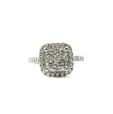 White 14 Karat Gold 1.49 Carats Diamond Halo Engagement Ring