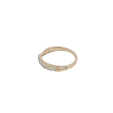 Elegant Diamond Bands 14K Yellow Gold 0.25 Carats Diamond Contoured Band