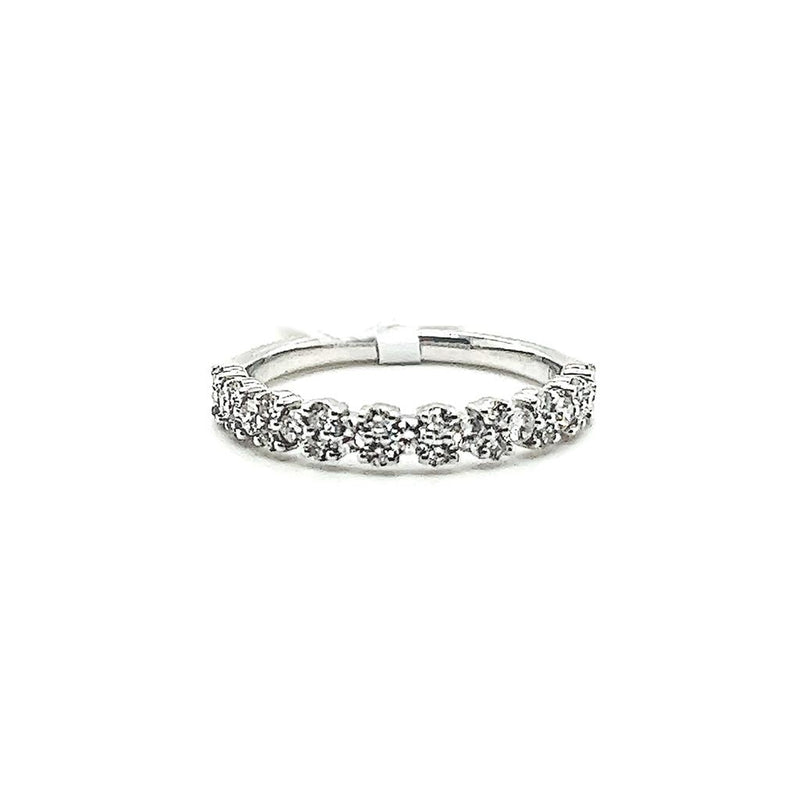 White 14 Karat Gold 0.5 Carats Diamond Stackable Band