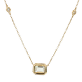 Elegant Diamond Necklaces 14K Yellow Gold 1.57 Carats Lab Grown Diamond Solitaire Station Necklace - 18 Inch