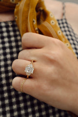 Yellow 14 Karat Gold Lab-Grown 2.625 Carats Diamond Engagement Ring