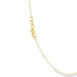 Elegant Diamond Necklaces 14K Gold Yellow 0.22 Carats 3 Stone Bezel Diamond Pendant Necklace - 18 Inch
