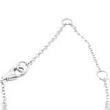 Vibrant Colored Stone Necklaces 18K White Gold 2.75 Carats Tanzanite & 0.32 Carats Diamond Halo Necklace, 18 Inch