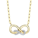 Elegant Diamond Necklaces 14K Yellow Gold 0.05 Carats Diamond Sparkle Necklace - 18 Inch