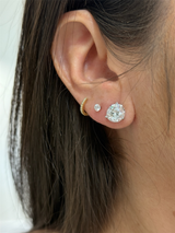 Classic & Contemporary 14K Gold White Lab-Grown 2.08 Carats Diamond Stud Earrings