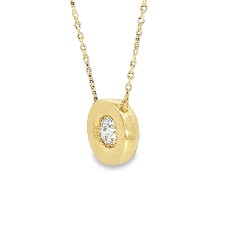 Elegant Diamond Necklaces 14K Yellow Gold 0.31 Carats Diamond Solitaire Necklace - 18 Inch