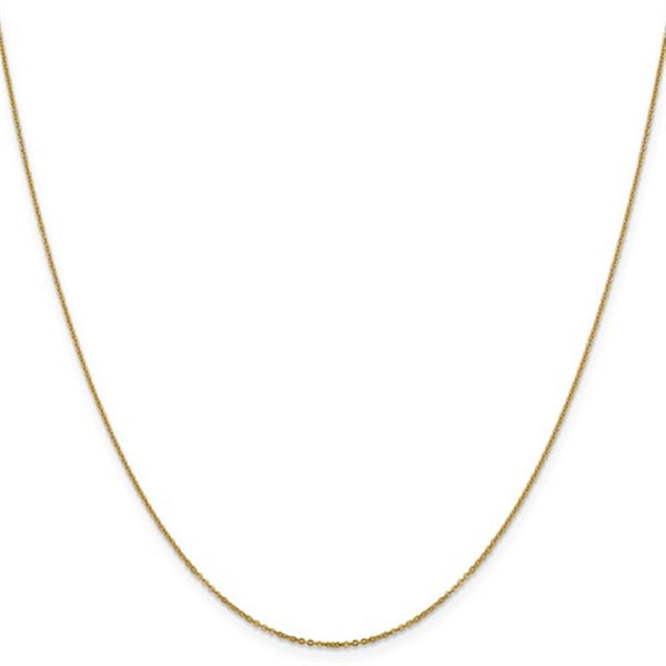 Yellow 14 Karat Gold 18 Inch Cable Link Chain