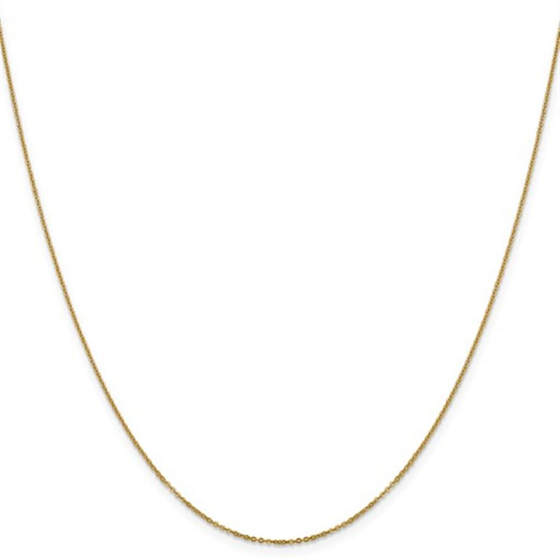 Yellow 14 Karat Gold 18 Inch Cable Link Chain