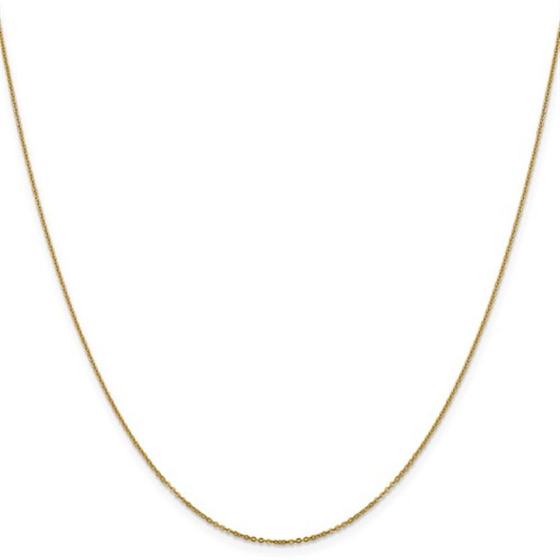 Yellow 14 Karat Gold 16 Inch Cable Link Chain
