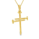 Elegant Diamond Necklaces & Pendants 18K Yellow Gold 0.37 Carats Diamond Nail Cross Pendant