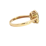 Bold & Elegant 14K Yellow Gold Rectangular Cushion Cut 1.50 Carats Yellow Sapphire & 0.22 Carats Diamond Halo Ring
