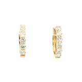 Classic & Contemporary 14K Yellow Gold 0.98 Carat Diamond Medium Hoop Earrings