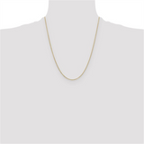 Elegant & Durable Designs 10K Gold Yellow 1.1mm Cable Link Chain, 22 Inch