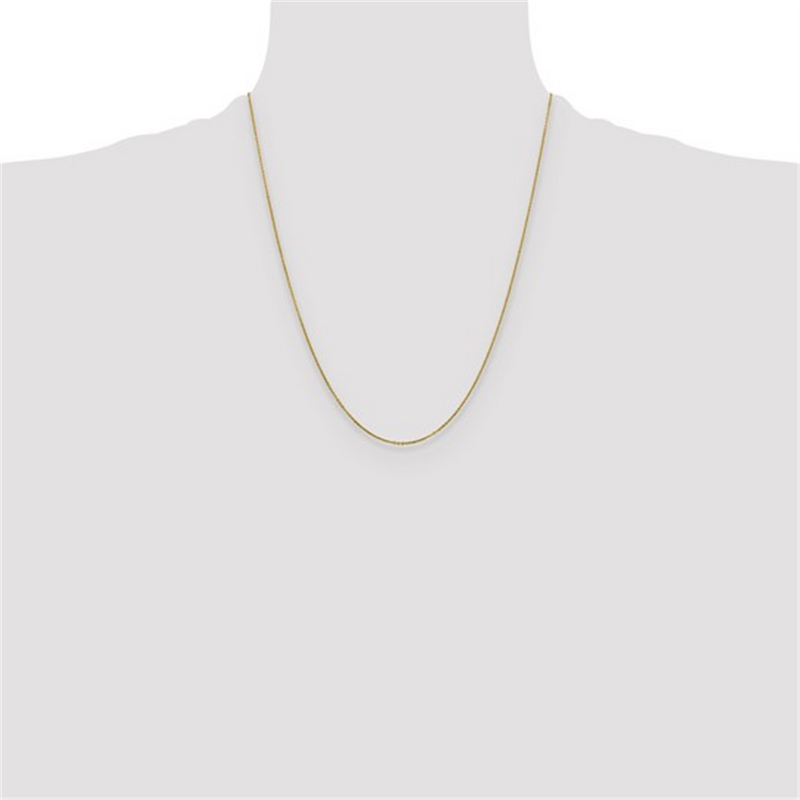 Elegant & Durable Designs 10K Gold Yellow 1.1mm Cable Link Chain, 22 Inch